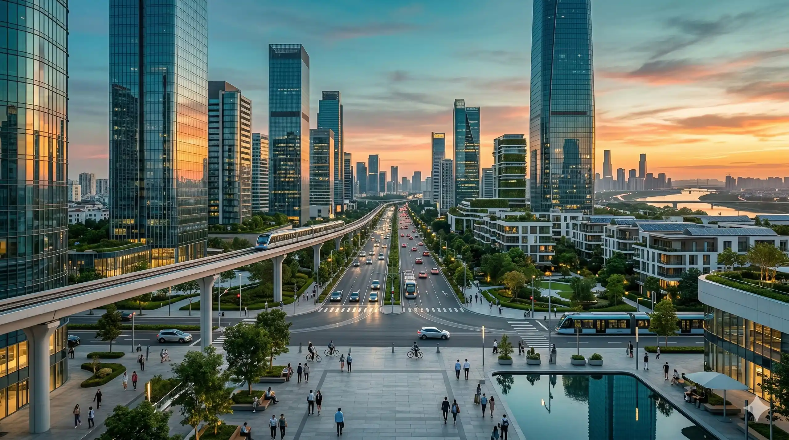 Downtown Sport City bên sông Hồng